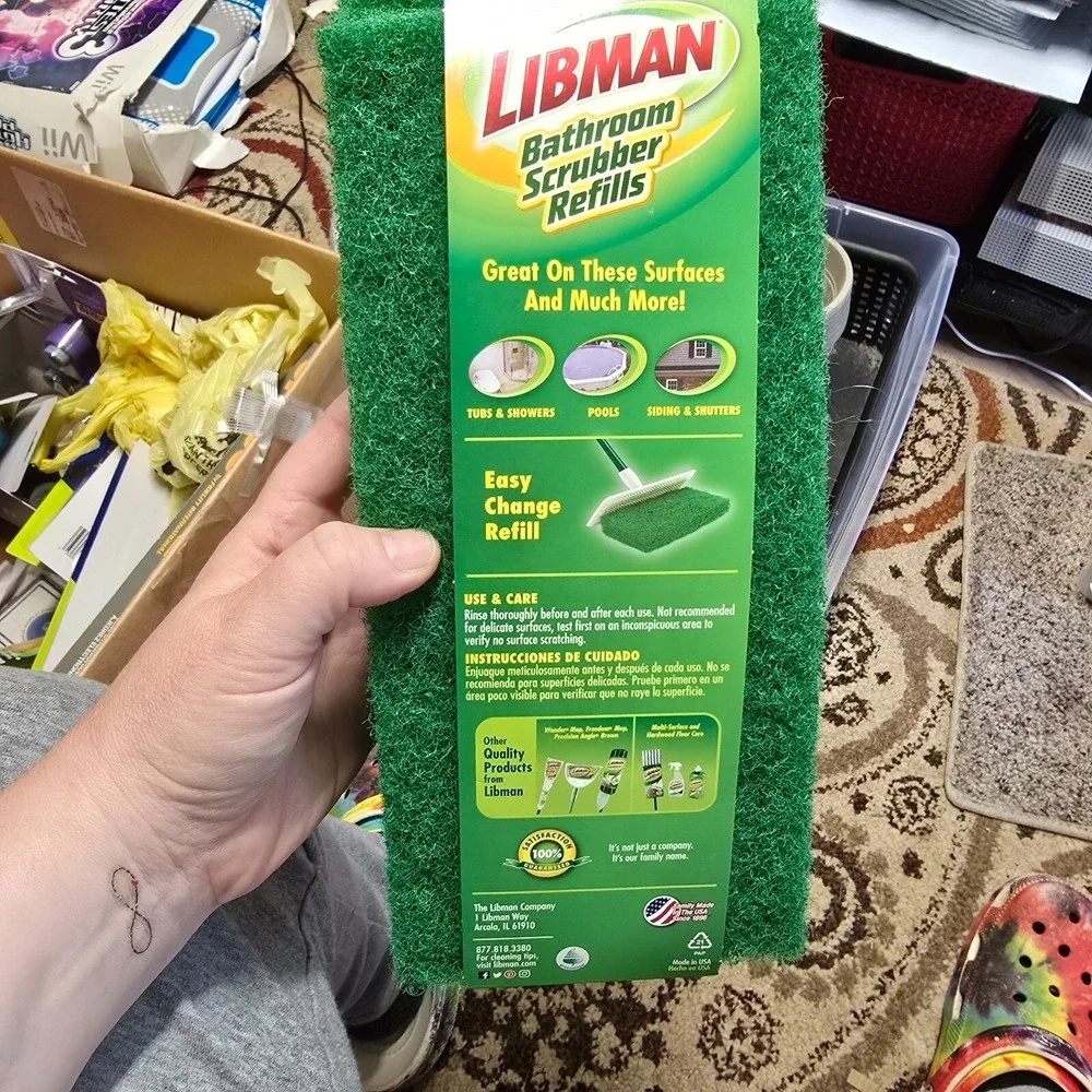 Libman #01260 Bathroom Scrubber Refills Extra Thick 2 Refill Pads NOS